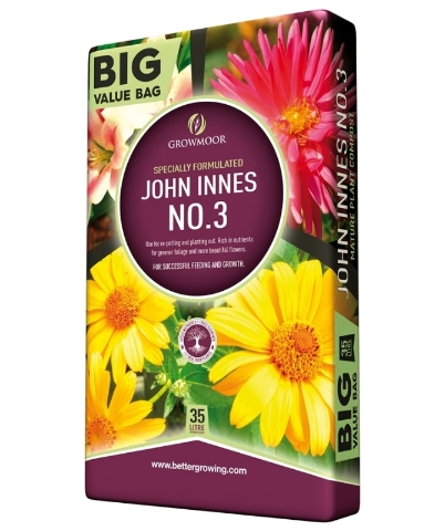 GROWMOOR JOHN INNES NO.3 MATURE PLANT COMPOST 35L